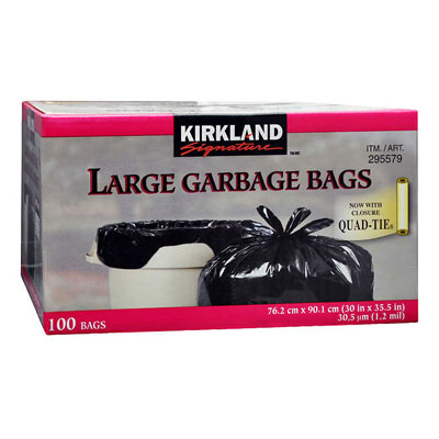 Kirkland Signature Large Garbage Bags 30"x35.5" 100ct