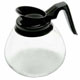 Glass Coffee Pot, Decanter, Black Handle/Spout