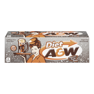 A & W Diet Root Beer 12 x 355 mL