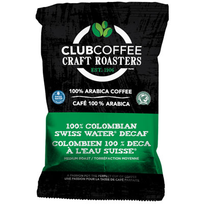 Club Craft Roasters 100% Colombian Swiss Water Decaf 2.0oz 42ct Club Craft Roasters 100% Colombian Swiss Water Decaf 2.0oz 42ct