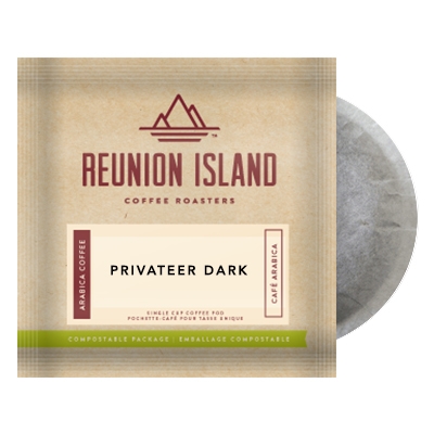 Reunion Coffee Roasters Privateer Dark Coffee Pods 16ct Reunion Coffee Roasters Privateer Dark Coffee Pods 16ct