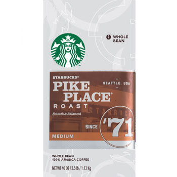 Starbucks Pike Place Whole Bean Coffee 2.5lb (1.13 kg)