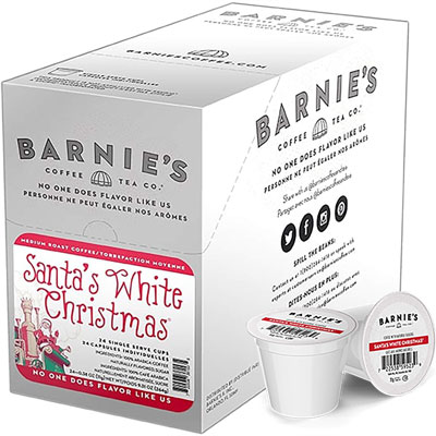 Barnie's Santa's White Christmas Single Serve Coffee 24ct Barnie's Santa's White Christmas Single Serve Coffee 24ct