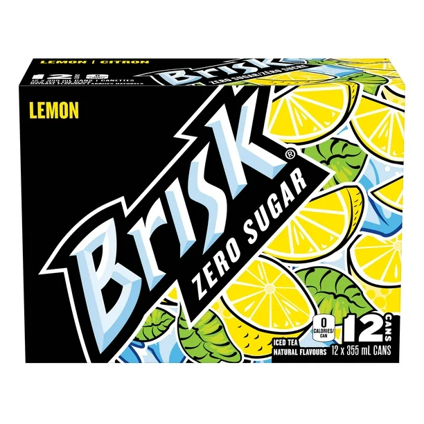 Lipton Brisk Zero Sugar 12 x 355 mL