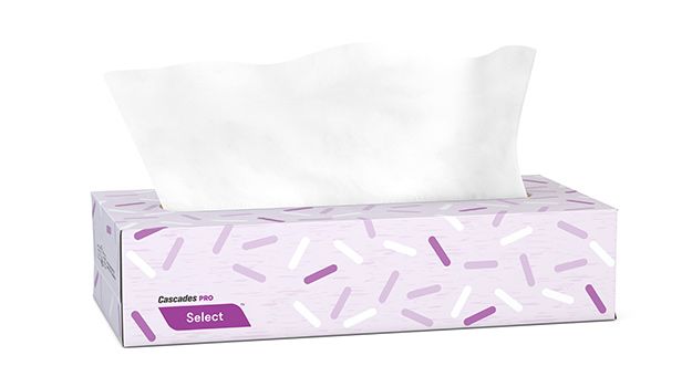 Cascades PRO Select Facial Tissues 2-Ply 100 sheet 30/case