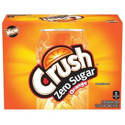 Crush Zero Sugar Orange 12 x 355 mL