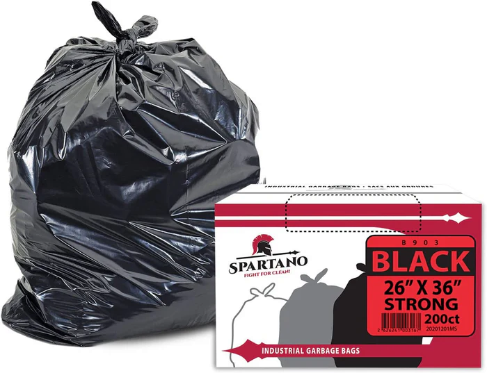Garbage Bags - Strong - Black - 26"x36" - 200ct