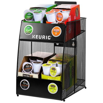 Keurig K-Cup Storage Rack, Black, Mesh, 4-Sleeve Capacity