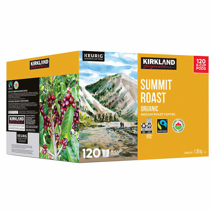Kirkland Signature Organic Summit Fair Trade K-Cup Pods 120ct Kirkland Signature Organic Summit Fair Trade K-Cup Pods 120ct
