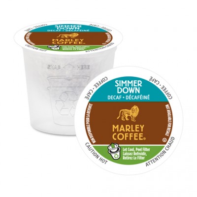 Marley Coffee Simmer Down Decaf Single Serve Coffee 24ct Marley Coffee Simmer Down Decaf Single Serve Coffee 24ct