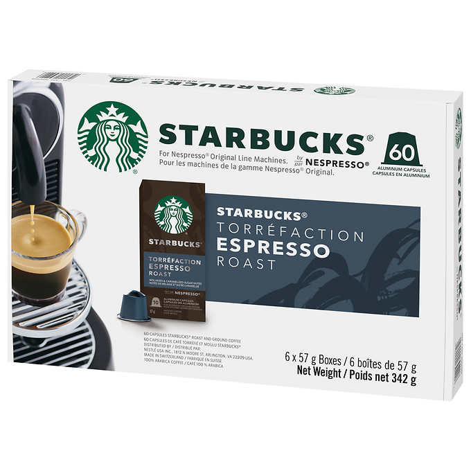 Starbucks by Nespresso, Espresso Single Serve Capsules 60-count