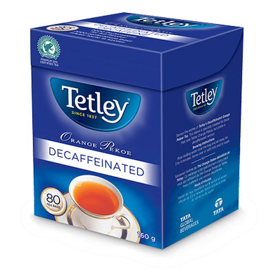 Tetley Orange Pekoe Tea Decaffeinated 80ct