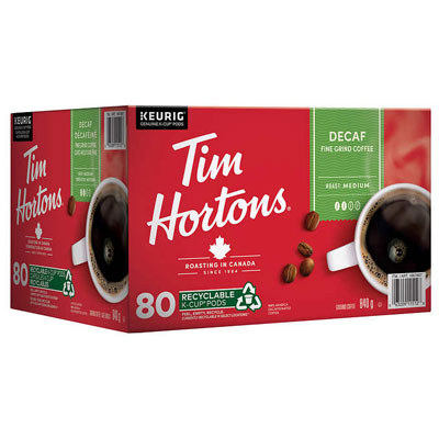 Tim Hortons* Decaffeinated Coffee K-Cup Pods 80ct